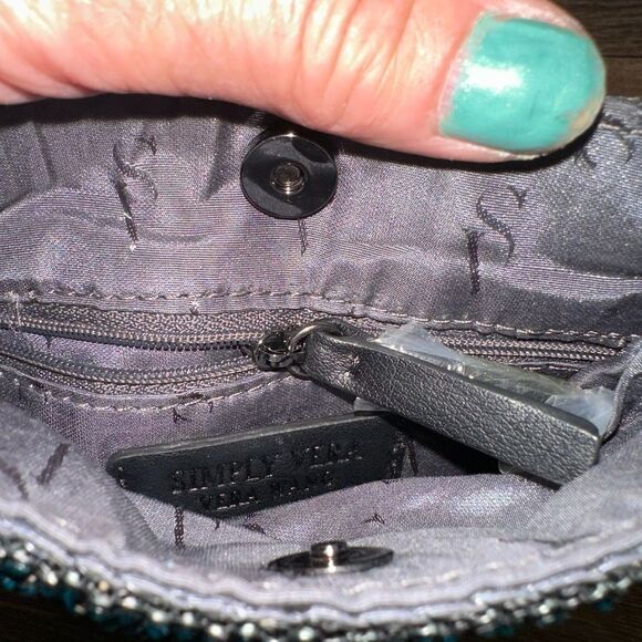 NWOT Vera Wang teal crossbody  Alessio bling bag - Picture 9 of 11